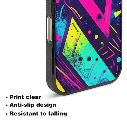 iPhone 16 Pro Max Case — Memphis Squiggles Triangles Dots, Personalized Phone Case