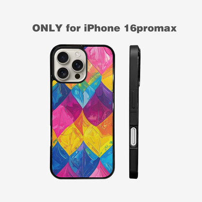 iPhone 16 Pro Max Case — Pansexual Flag Color Theme Small Rainbow, Custom Art Phone Cover