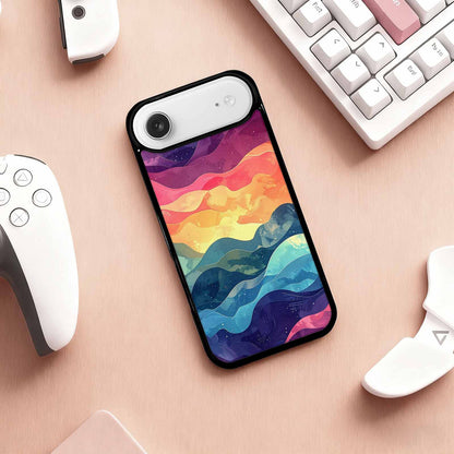 iPhone 17 Air Case — Glowing Camo Wave Camo, Personalized Phone Case