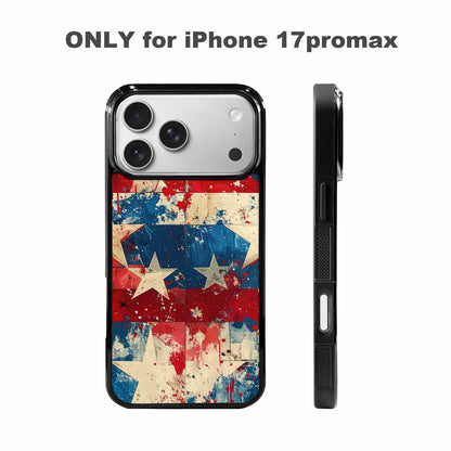 iPhone 17 Pro Max Case — Patriotic Stars And Stripes Galaxy Space, Original Design Phone Case
