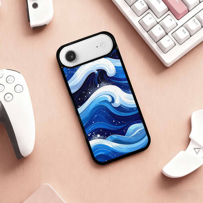 iPhone 17 Air Case — Glossy Winter Wave Seamless Cartoon Cute, Personalized Phone Case
