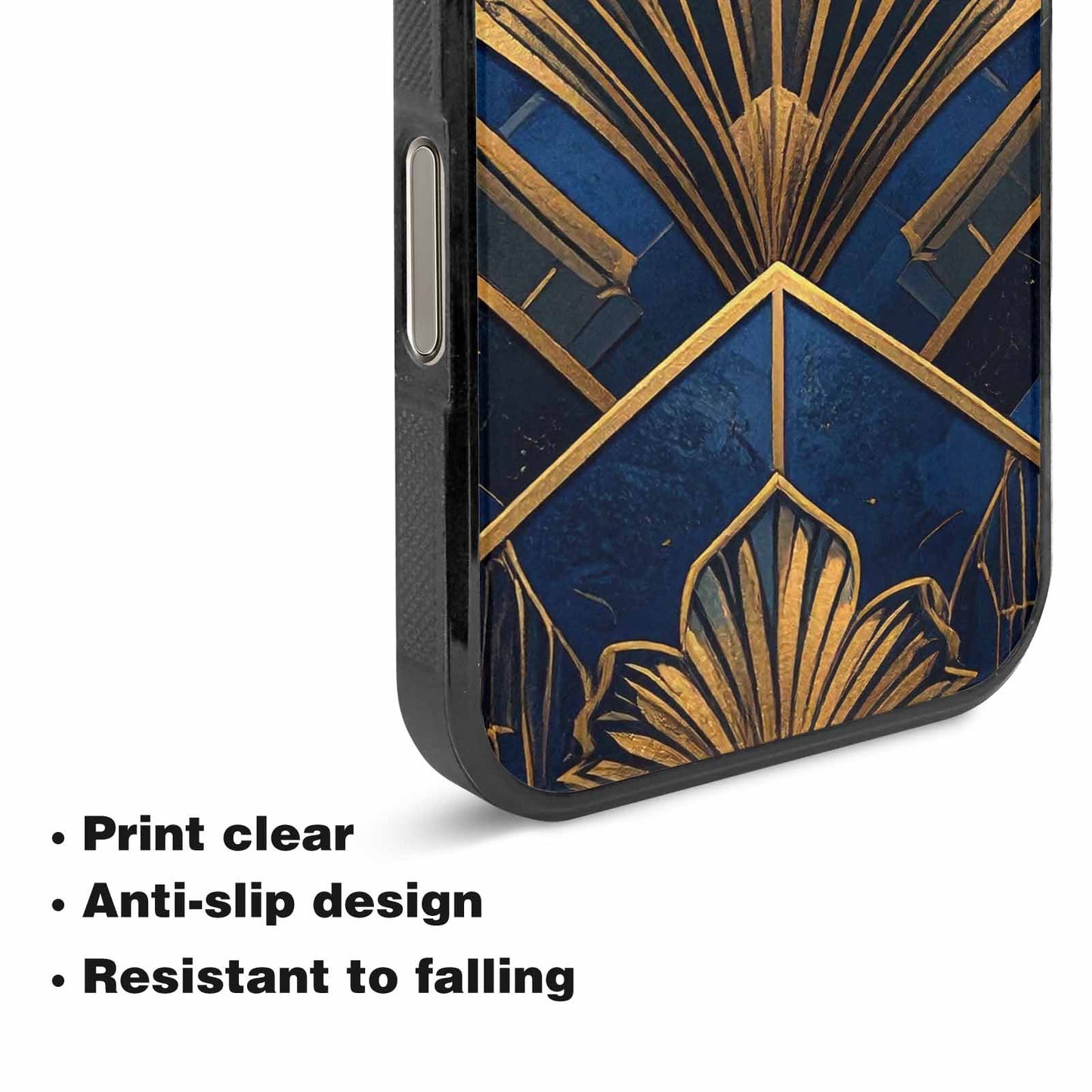 iPhone 16 Pro Case — Art Deco Illustration Pattern, Custom Art Phone Cover