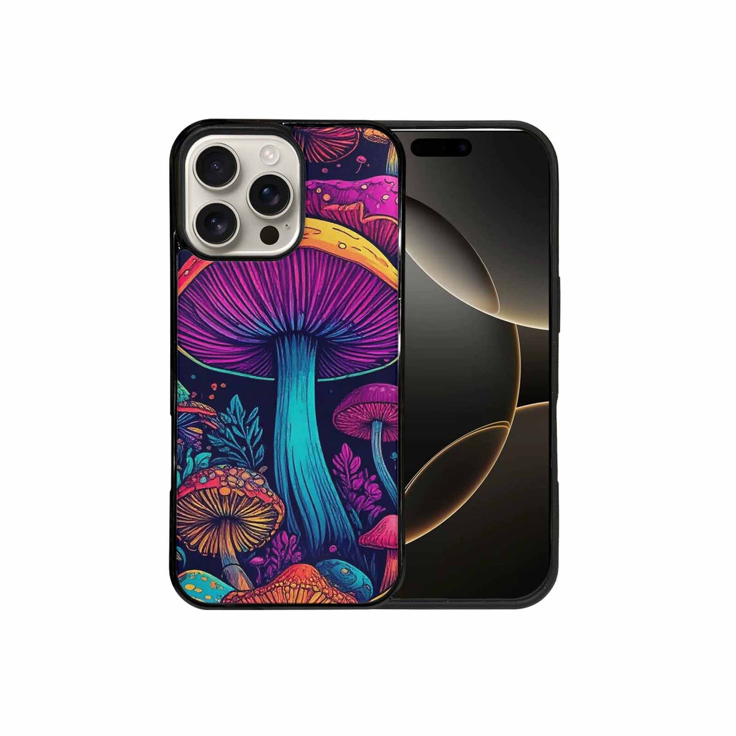 iPhone 16 Pro Max Case — Psychedelic Mushroom Custom Personalized Phone Cover, Original Design Phone Case