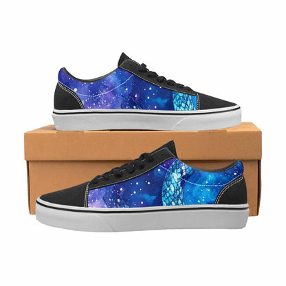 MEN'S Galaxy Snake Print Canvas Lace-Up Neon Fantasy Custom Sneakers