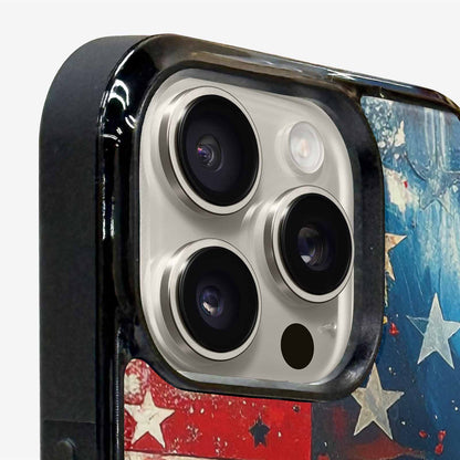 iPhone 16 Pro Case — Patriotic Stars And Stripes American Stars, Personalized Phone Case
