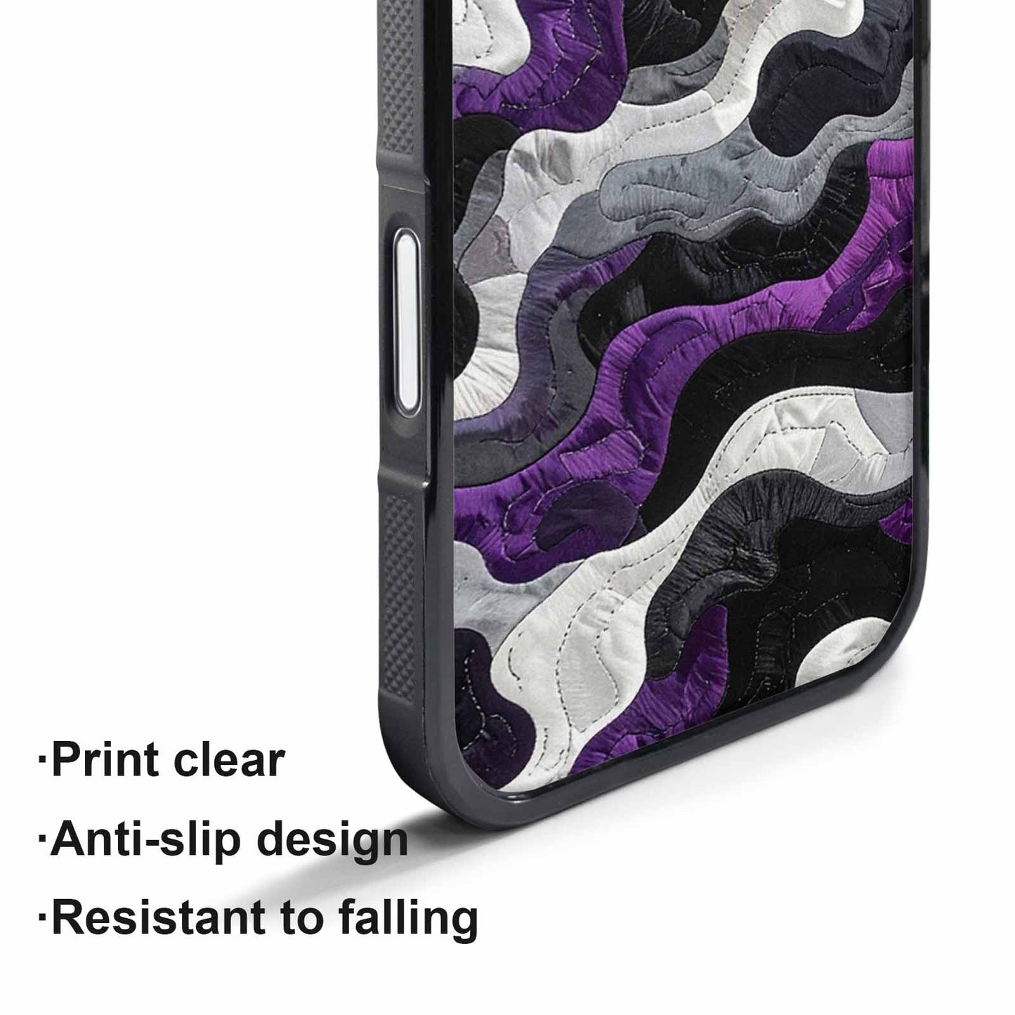 iPhone 17 Pro Case — Vivid Camo Asexual Pride Camo, Custom Designed Case Cover