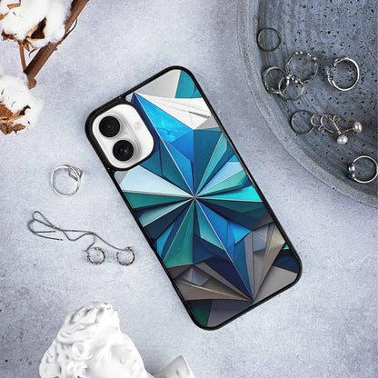 iPhone 16 Plus Case — Geometric Origami Art Pattern, Personalized Phone Case