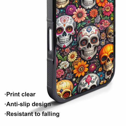 iPhone 17 Pro Max Case — Greyscale Black And White Gothic Skulls, Personalized Phone Case