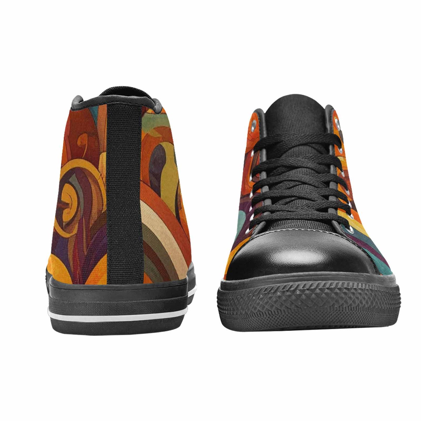 WOMEN'S Groovy 70S Peace High Top Canvas Y2K Custom Shoes