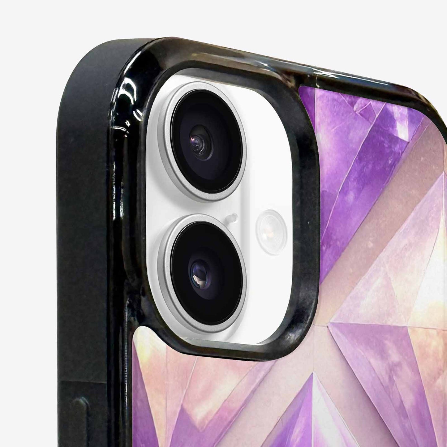 iPhone 16 Plus Case — Amethyst Crystal Art Pattern, Custom Designed Case Cover