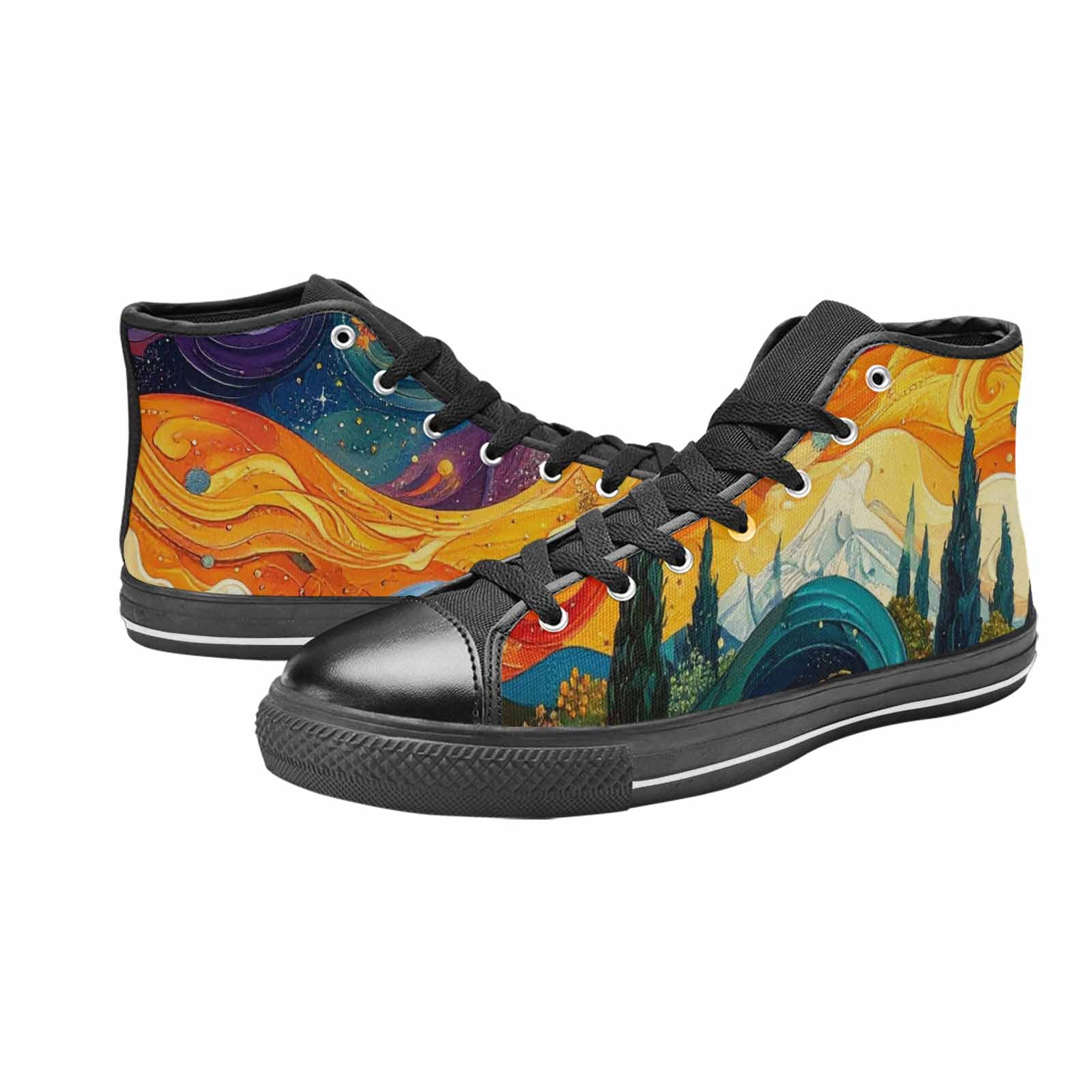 MEN'S Blend All Versions High Top Canvas Neon Fantasy Shoes