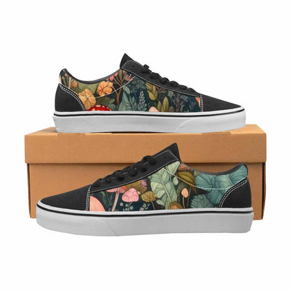 WOMEN'S Mushrooms  Botanical Mushrooms Lace-Up Canvas Grunge Shoes