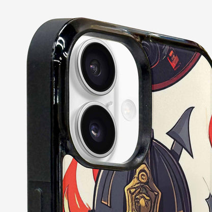 iPhone 16 Case — Firefighter Pattern Flames Axes Helmets Seamless, Customized Protective Case