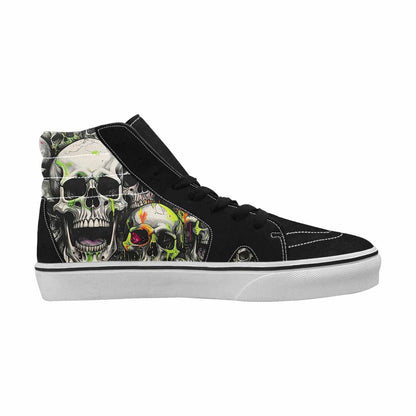 MEN'S Rainbow From Skull S High Top Canvas Vivid Custom Sneakers