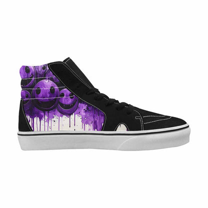 MEN'S Melting Moon Smiley High Top Canvas Surreal Shoes