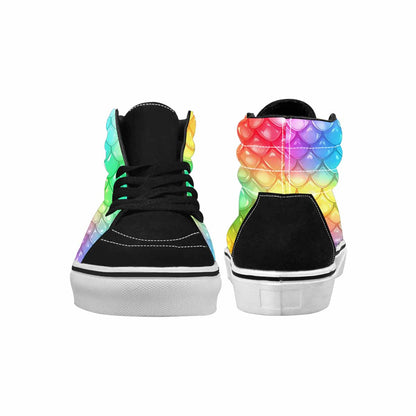 WOMEN'S Dark Snake Print High Top Canvas Cottagecore Custom Shoes