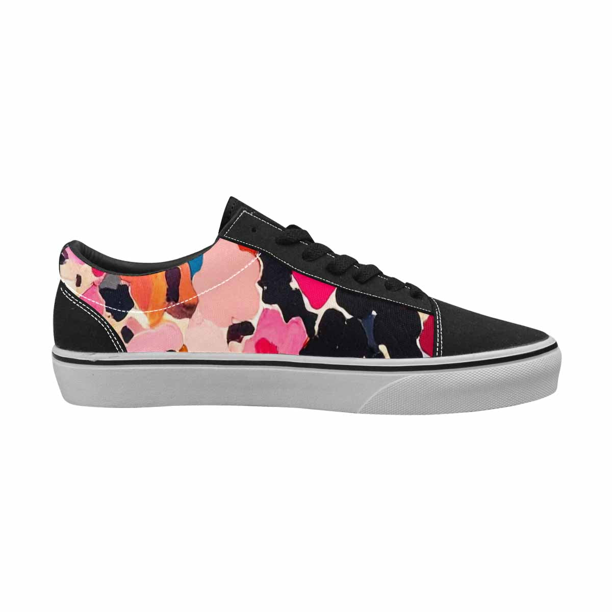 WOMEN'S Cow Animal Print Canvas Lace-Up Neon Fantasy Shoes