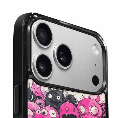iPhone 17 Pro Max Case — Black &amp; Pink Ink Cartoon Cute, Custom Made Phone Cover