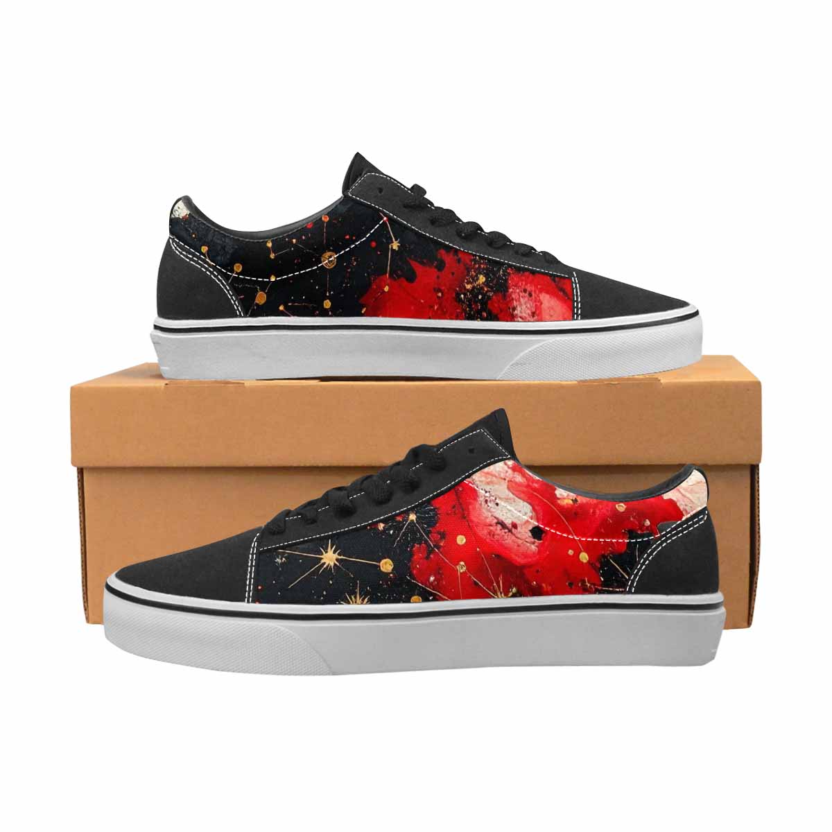 WOMEN'S Zodiac Constellation Lace-Up Canvas Grunge Shoes