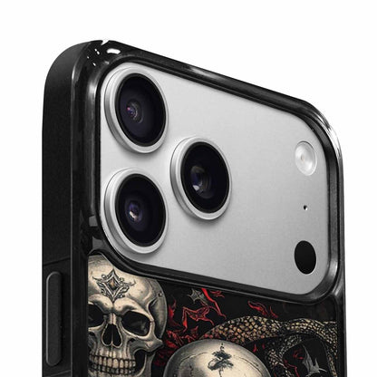 iPhone 17 Pro Case — Skull Dark Art Gothic Print Gothic, Custom Designed Case Cover