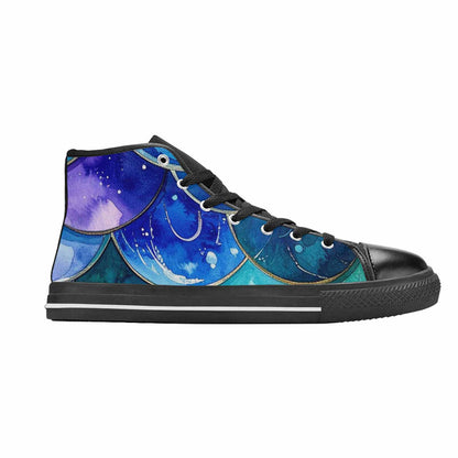 MEN'S Mermaid Scale High Top Canvas Vivid Sneakers