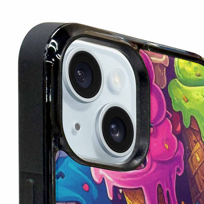 iPhone 15 Plus Case — Melting Ice Cream Monster Charac, Custom Designed Case Cover