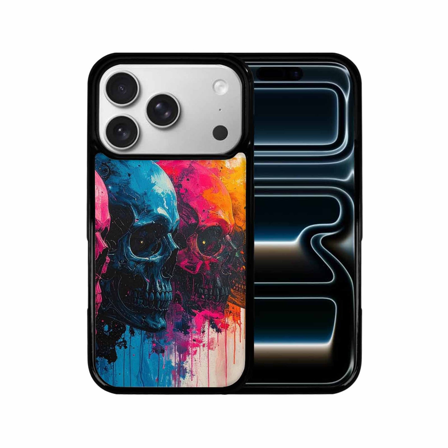 iPhone 17 Pro Case — Skull Dark Art Gothic Print Gothic, Custom Printed Phone Case