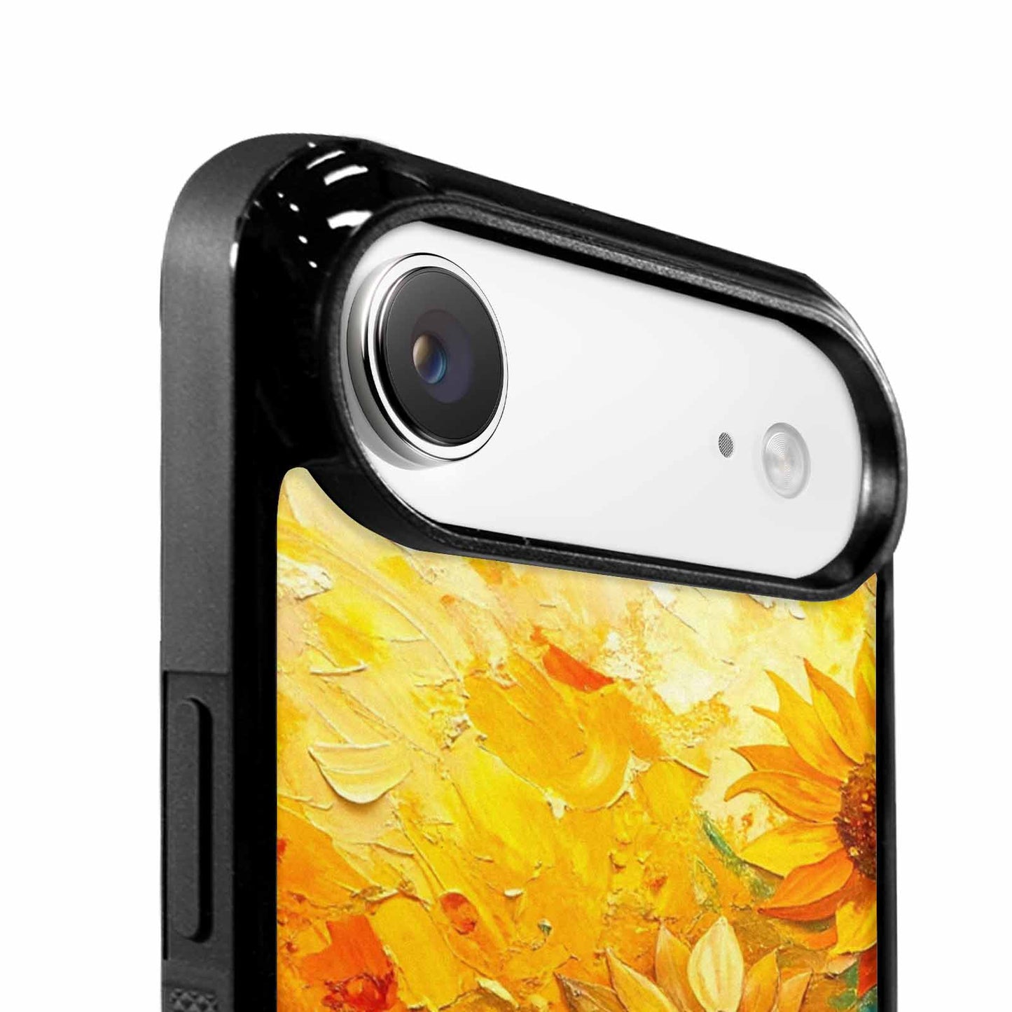 iPhone 17 Air Case — Impressionist Sunflower Brushstroke Pattern Hundreds Floral, Custom Made Phone Cover