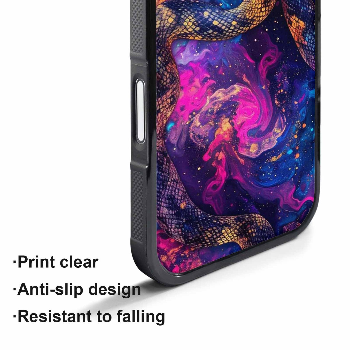 iPhone 17 Pro Case — Snake Print Galaxy Seamless Pattern Animal, Customized Protective Case