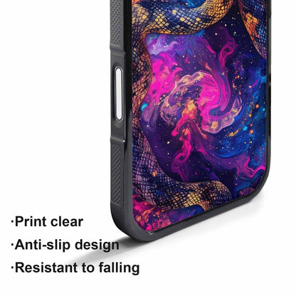 iPhone 17 Pro Case — Snake Print Galaxy Seamless Pattern Animal, Customized Protective Case