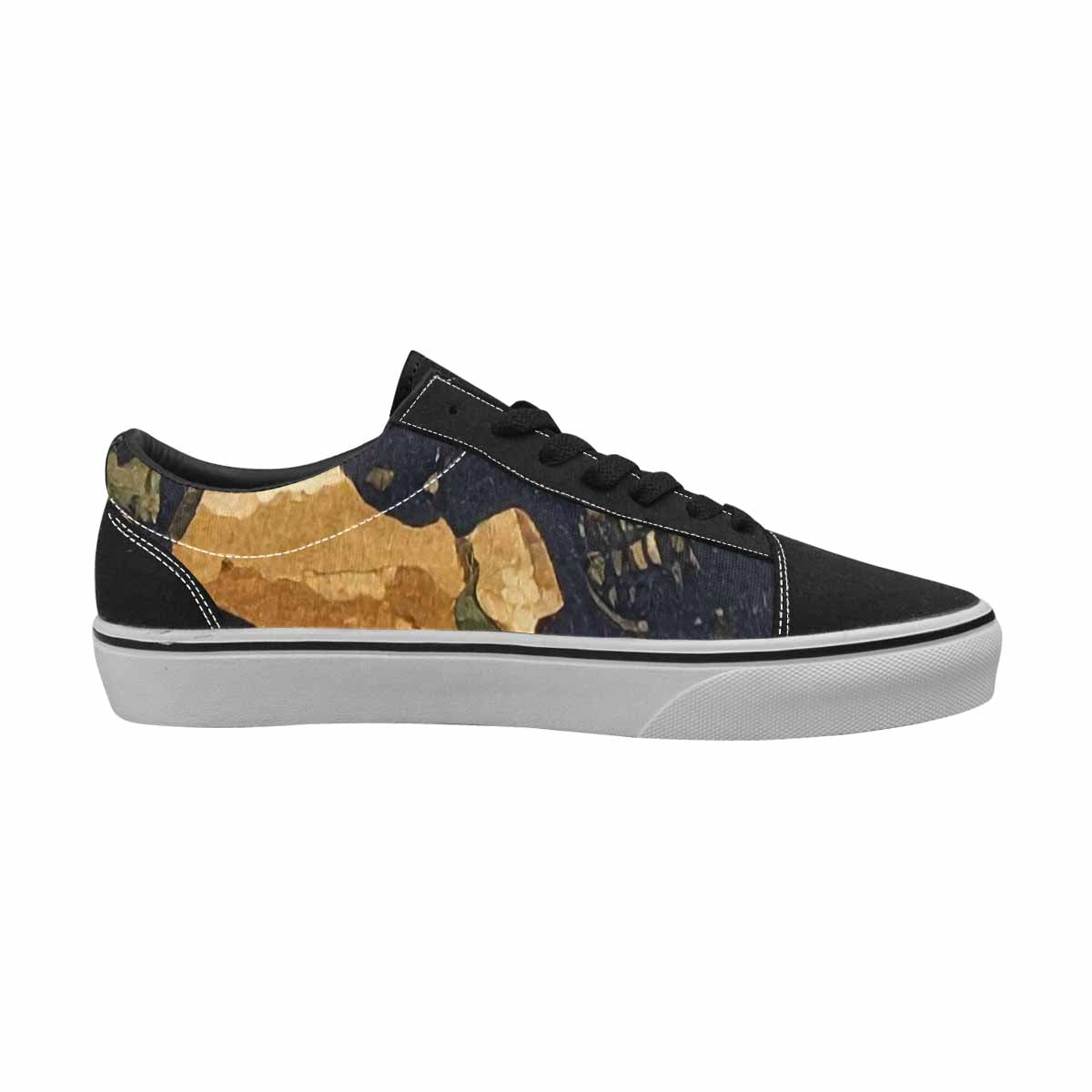 MEN'S Military Camo Skull Canvas Lace-Up Cottagecore Shoes