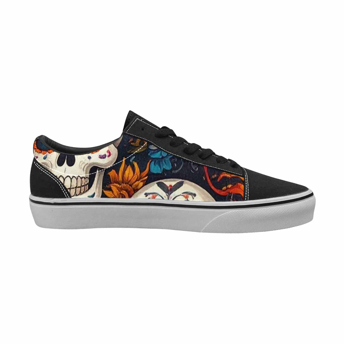 MEN'S Skull Canvas Lace-Up Grunge Sneakers