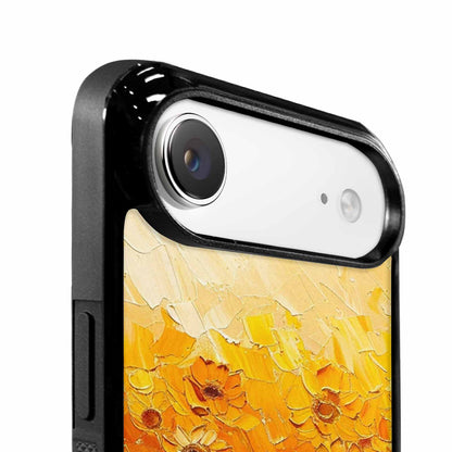 iPhone 17 Air Case — Impressionist Sunflower Brushstroke Pattern Hundreds Floral, Customized Protective Case