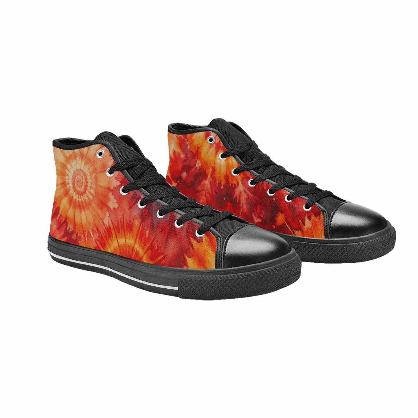 MEN'S Tie Dye - High Top Canvas Dark Academia Custom Shoes