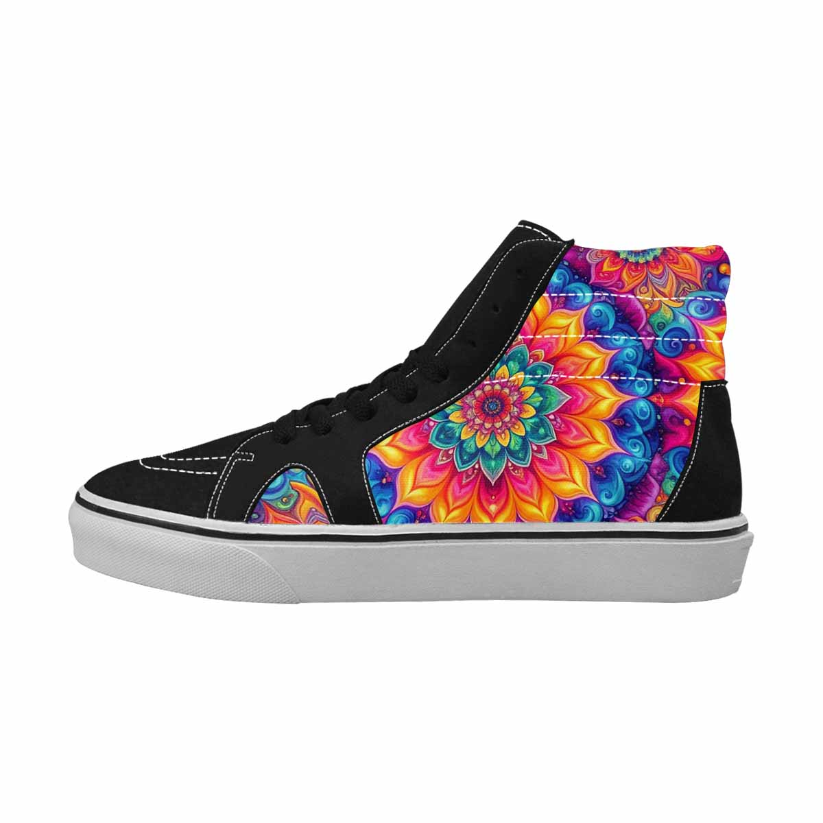 WOMEN'S Tie Dye Mandala High Top Canvas Dark Academia Shoes