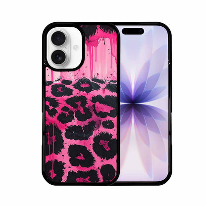 iPhone 17 Case — Black &amp; Pink Ink Animal Print, Custom Designed Case Cover
