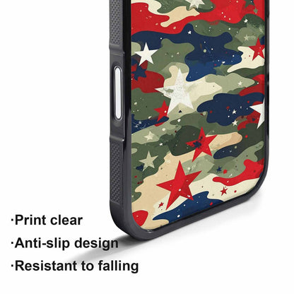 iPhone 17 Pro Case — Military Camo Blotch Texture Blended Galaxy, Customized Protective Case