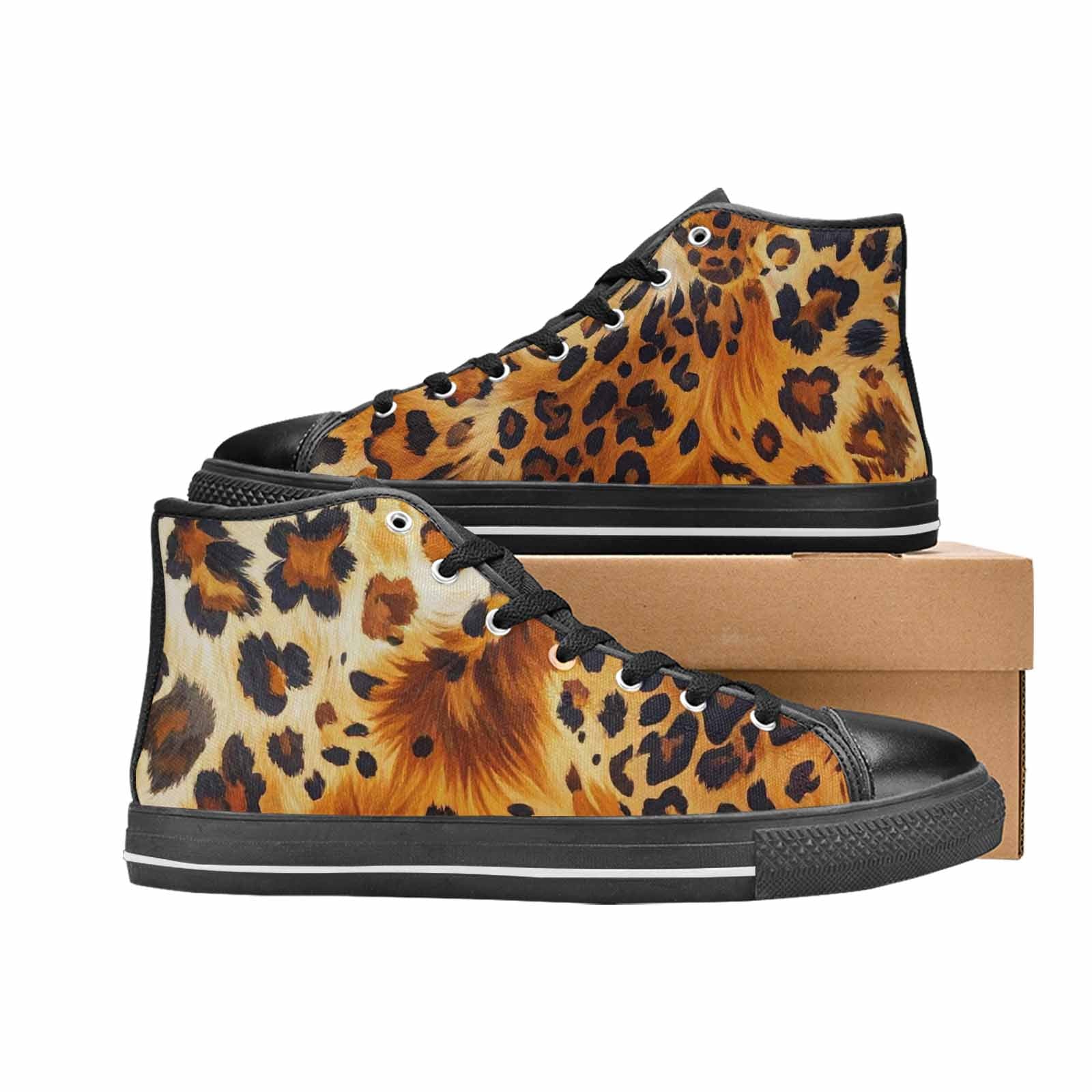 MEN'S Cow Animal Print High Top Canvas Dreamcore Custom Sneakers