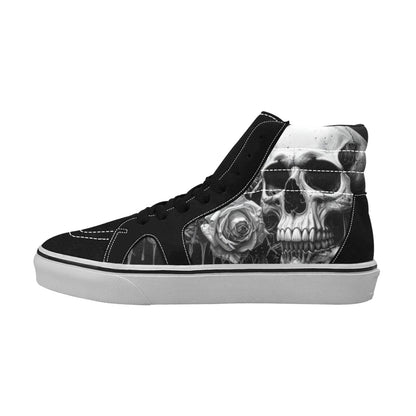 MEN'S Melting Skulls Roses High Top Skateboarding Y2K Custom Sneakers