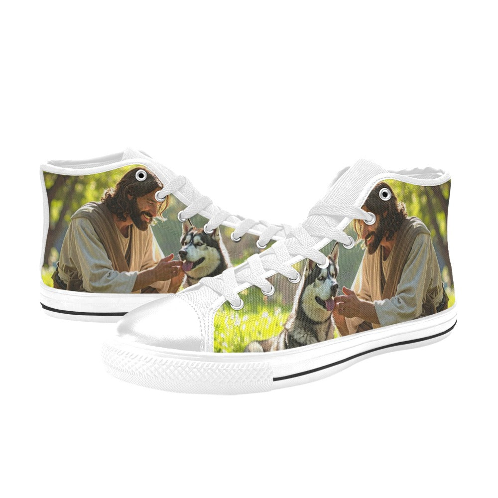 MEN'S Jesus_Ht_08 Men’S High Top Canvas Vivid Custom Sneakers