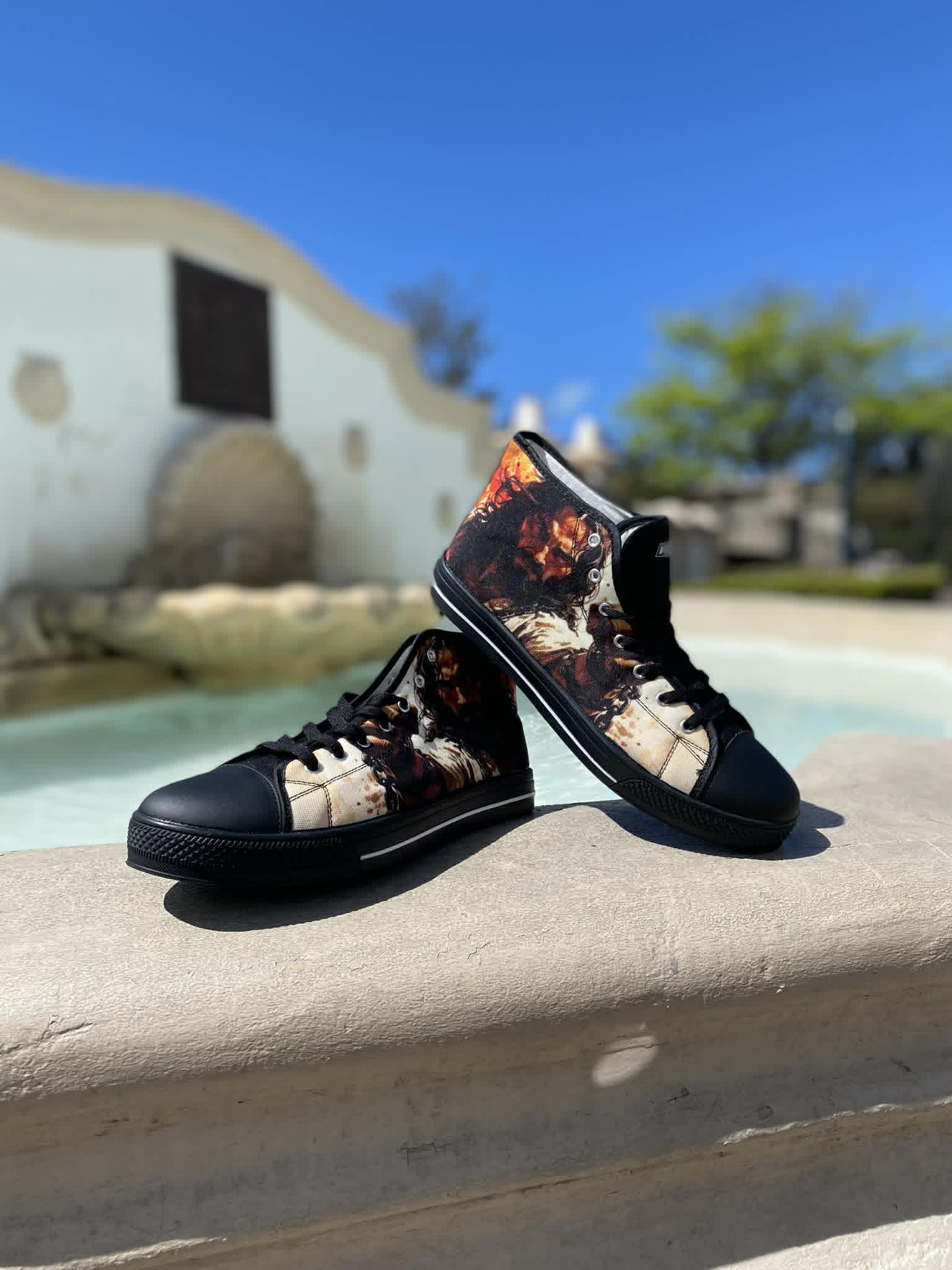 Dragon Pink Cream Vivid UNISEX Bold Art - Freaky Shoes | Custom Art Sneakers