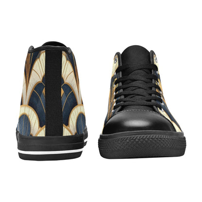 Art Deco Illustration Pattern 883665 High Top Canvas Shoes for Kid (Model 017)