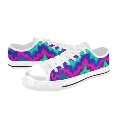 MEN'S Psychedelic Chevron Vortex Canvas Wallpaper Art Custom Shoes