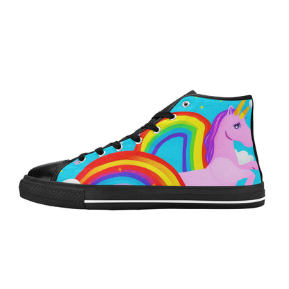 WOMEN'S Unicorn Rainbows Art High Top Canvas Y2K Sneakers