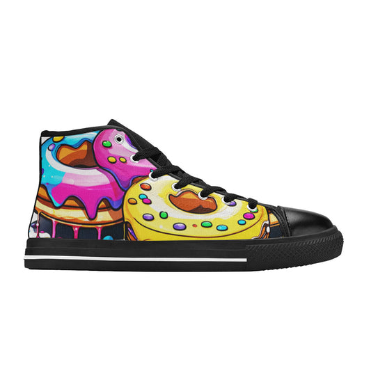 MEN'S Dripping Frosting From Rainbow High Top Canvas Vivid Custom Shoes