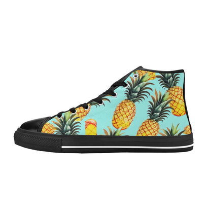 WOMEN'S Pineapples Please 5 High Top Canvas Vibrant Chaos Sneakers