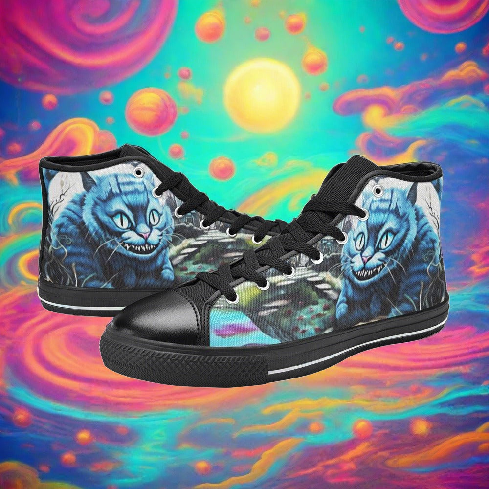 Dragon Crimson Black Wearable WOMEN Bold Art - Freaky Shoes | Custom Art Sneakers