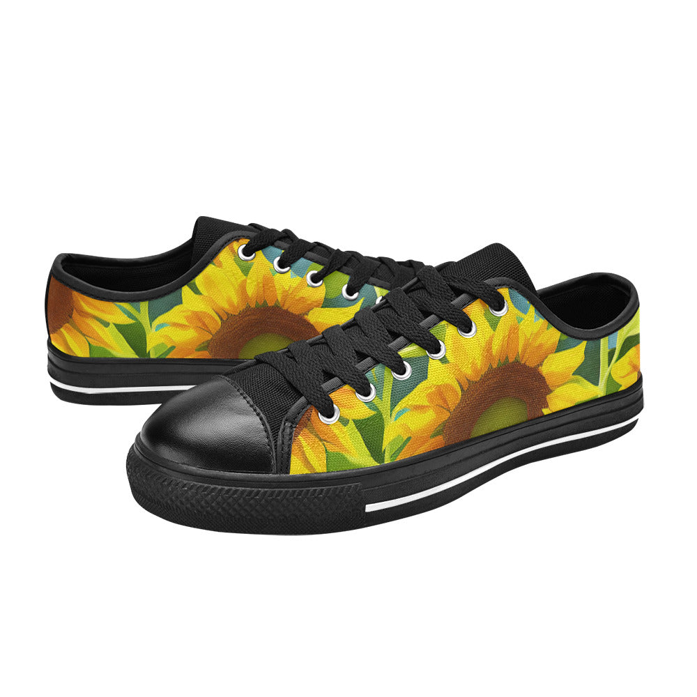 WOMEN'S Sunflowers Art 3 Canvas Y2K Custom Shoes