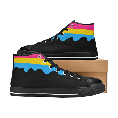MEN'S Pansexual Flag 4 Pride LGBT High Top Canvas Custom Shoes