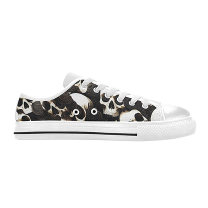 MEN'S Skulls Deluxe Canvas Wallpaper Art Custom Shoes